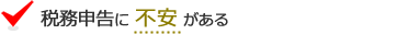 税務申告に不安がある